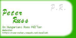 peter russ business card